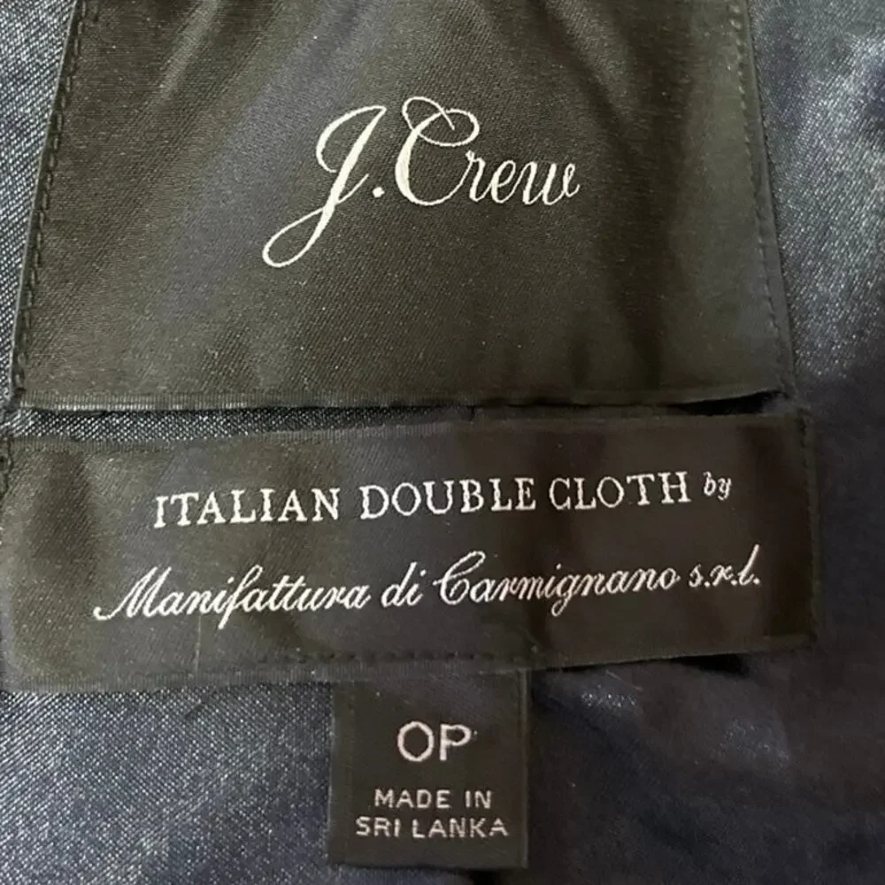 J.Crew Italian Double Cloth Brown Wool Button Down Jacket Pea Coat Over Coat 0 - Picture 4 of 5